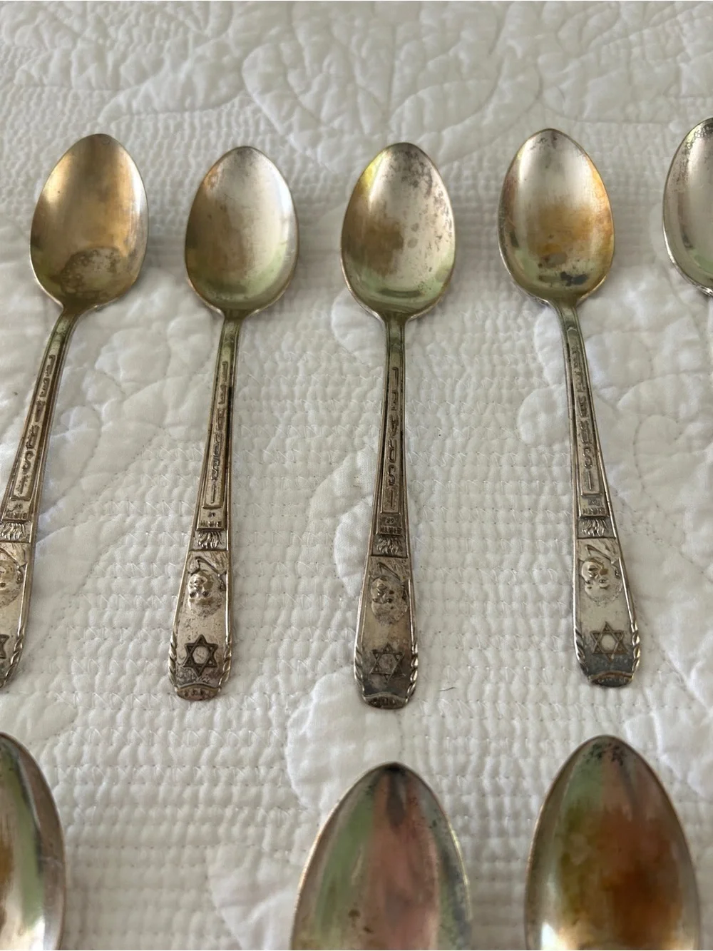 Set of 11 Vintage 1948 Birth of Israel Commemorative Tea Spoons – Litvin Silver
